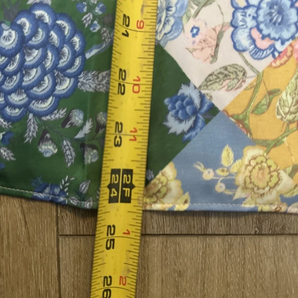 Cupcakes And Cashmere Floral Patch Work Rayon S/S Top Shirt Colorful Tropical Sm - Picture 7 of 7